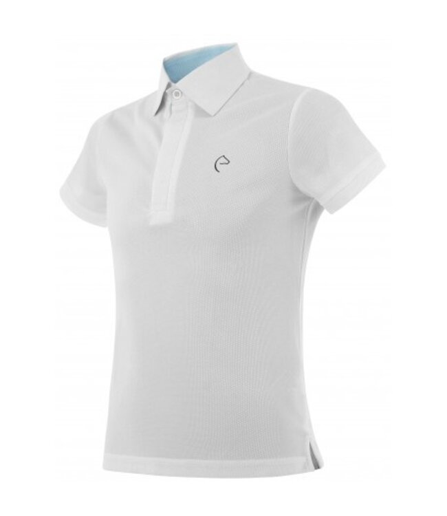 EQUITHEME 'EDY' KIDS MESH POLO - White