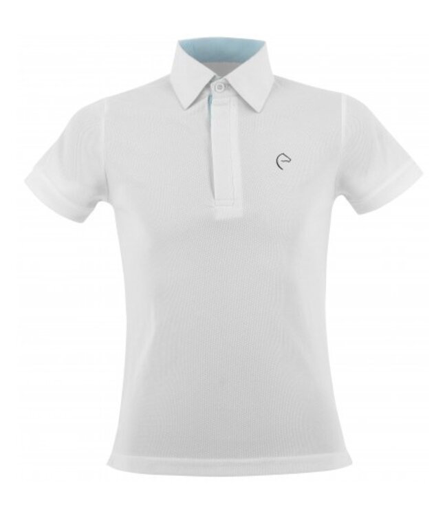EQUITHEME 'EDY' KIDS MESH POLO - White