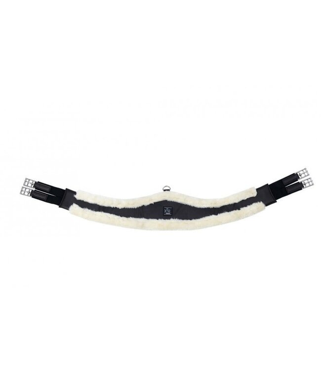 NORTON XTR GIRTH SYNTHETIC SHEEP SKIN - Black/White