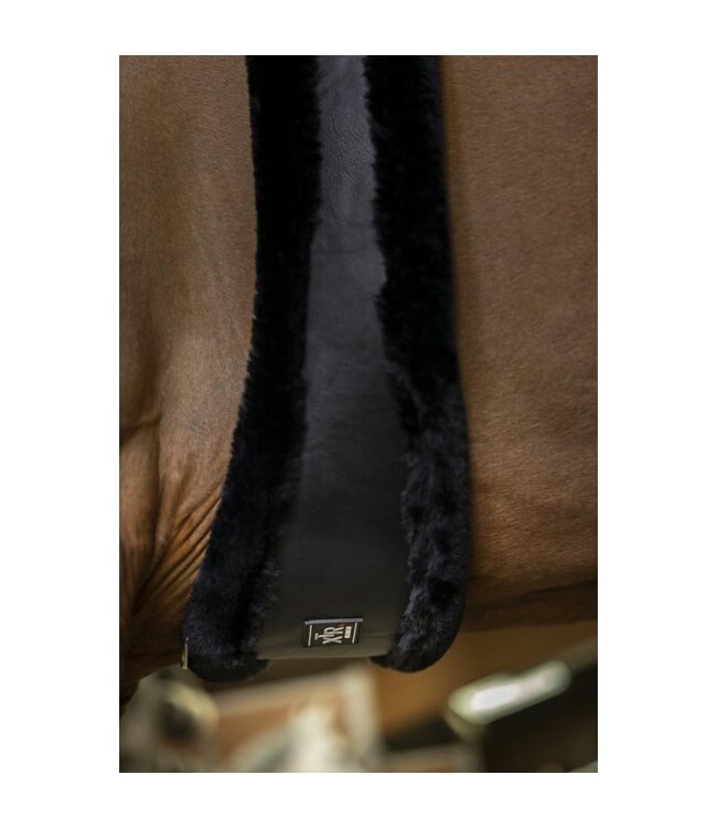 NORTON XTR GIRTH SYNTHETIC SHEEP SKIN - Black/Black