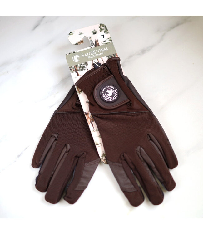 SANDSTORM RIDING GLOVES - Brown