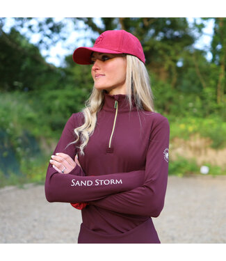 Sandstorm Equestrian SANDSTORM PERFORMANCE SPORT BASE LAYER - Burgundy