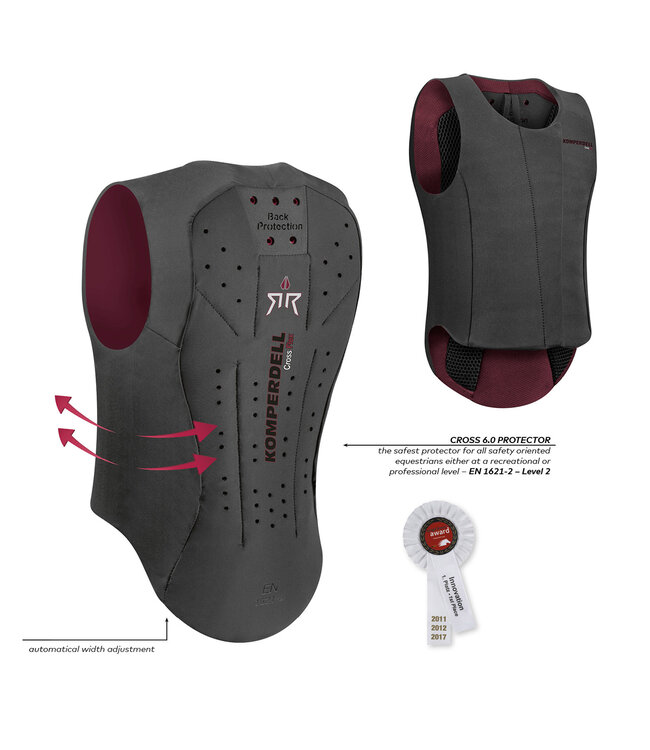 KOMPERDELL "CHAMPION" KIDS BACK PROTECTOR - Black/Fuscia