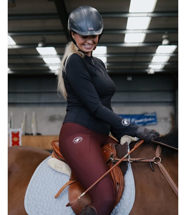 SANDSTORM EVERYDAY COMFORT RIDING LEGGINGS - Burgundy