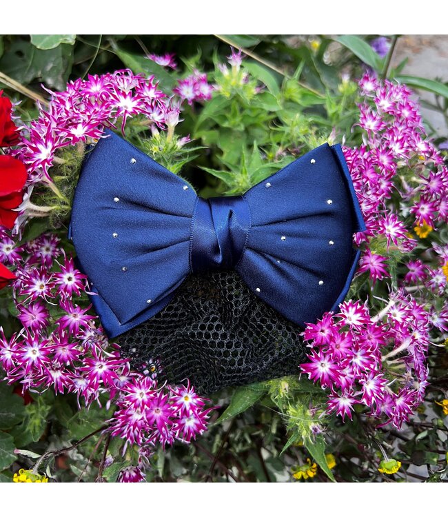 DRESSAGE HAIRNET with BOW - Navy