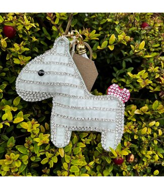 DIAMONTE PONY HANDBAG CHARMS - White