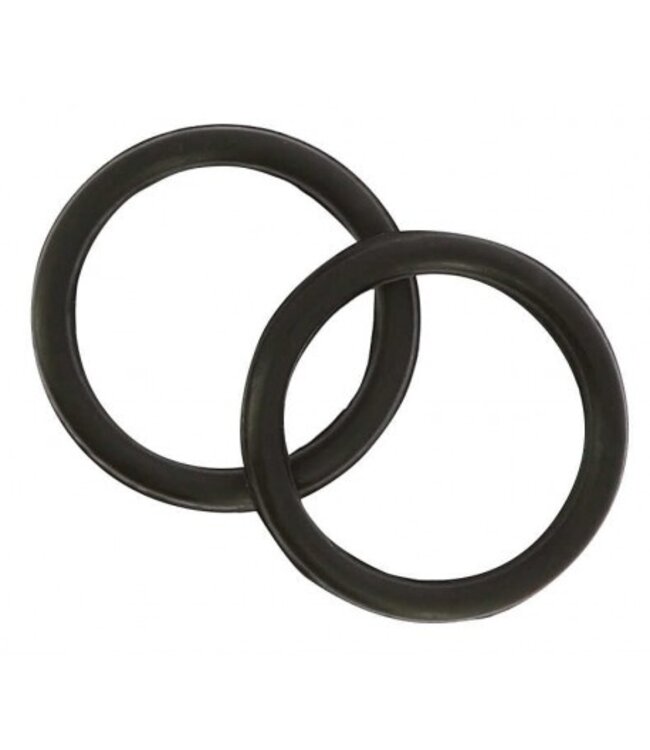 NORTON RUBBER PEACOCK RINGS - Black