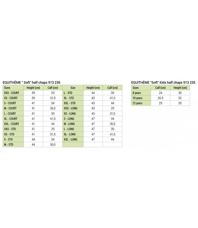 EQUITHÈME SOFT LEATHER HALF CHAPS - Black Long