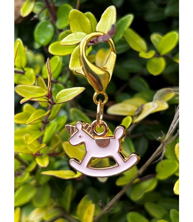 ROCKING HORSE BRIDLE CHARM - Pink