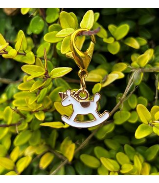 ROCKING HORSE BRIDLE CHARM - White