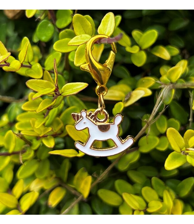 ROCKING HORSE BRIDLE CHARM - White