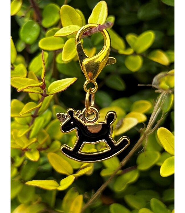ROCKING HORSE BRIDLE CHARM - Black
