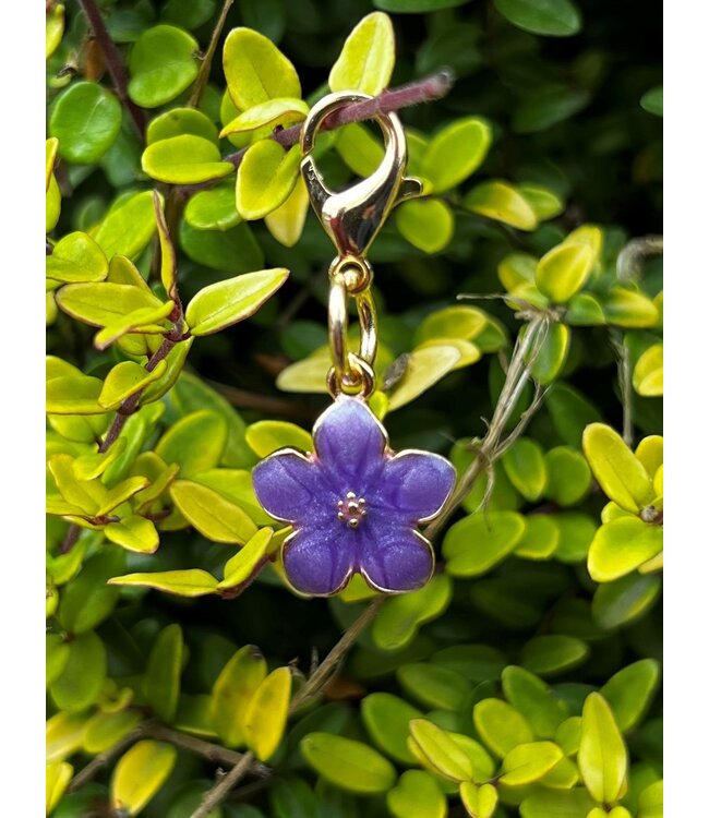 PURPLE LOTUS BRIDLE CHARM