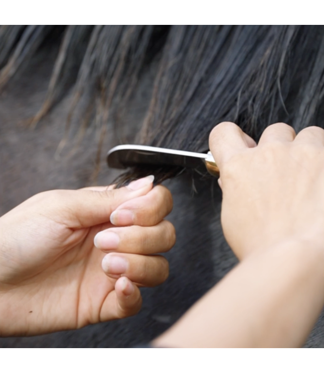 GLAS EQUINE WOODEN MANE & TAIL THINNING KNIFE