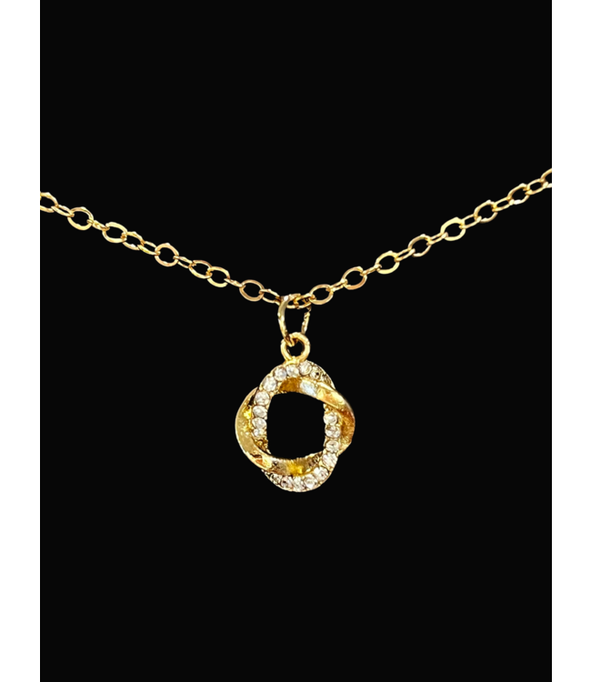 GEOMETRIC PETAL PENDANT - Gold