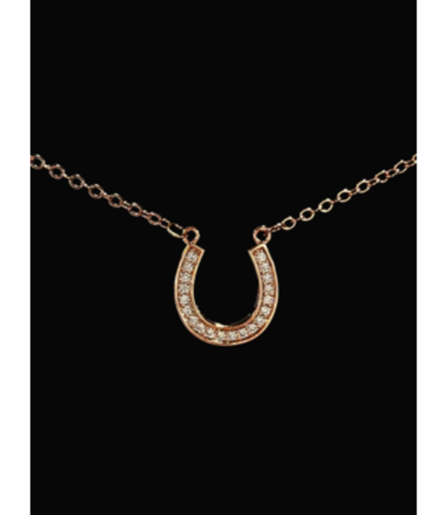 HORSESHOE NECKLACE - Rose Gold