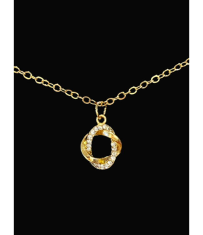 GEOMETRIC PETAL PENDANT - Gold