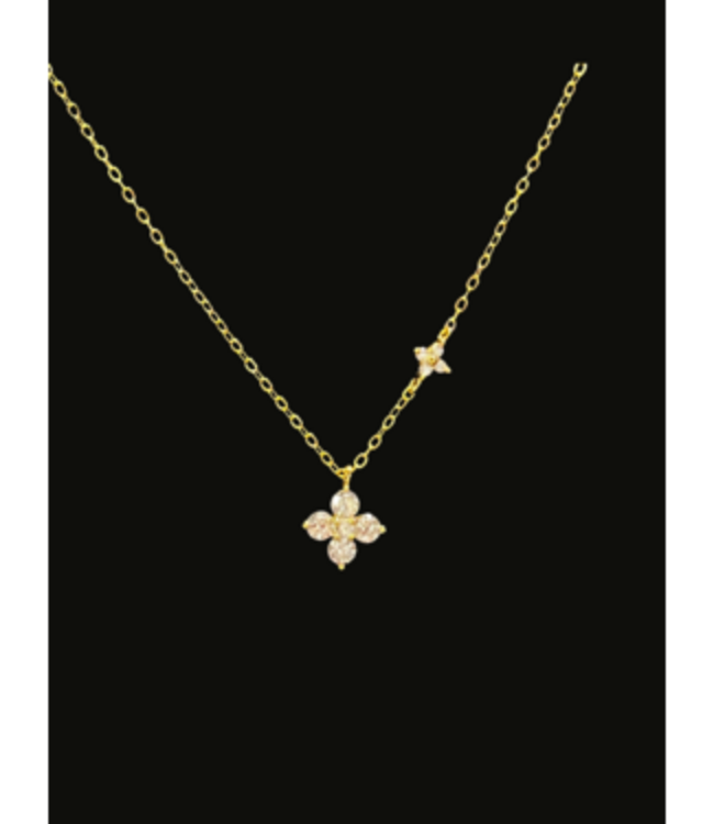 FOUR STONE MOISSANITE PENDANT - Gold