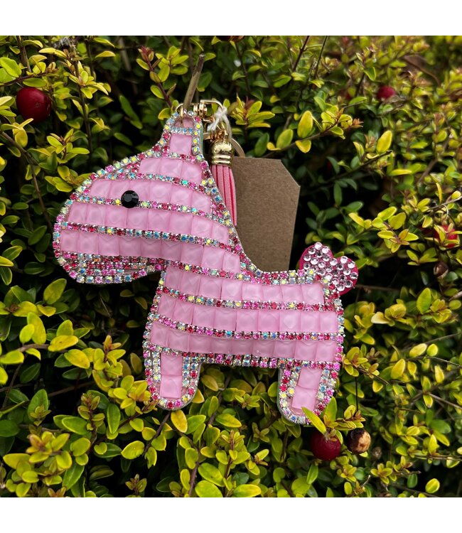 DIAMONTE PONY HANDBAG CHARMS - Pink