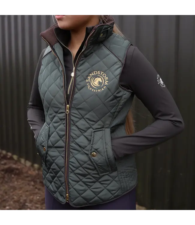 SANDSTORM TAILORED QUILTED GILET - Hunter Green