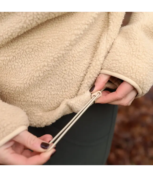 SANDSTORM TEDDY HALF ZIP FLEECE - Beige