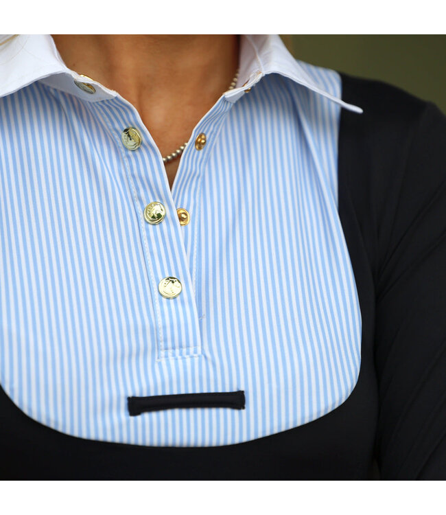 SANDSTORM SHOWING SHIRT - Navy, Blue & White Stripe