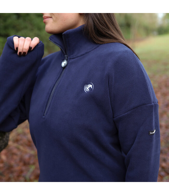 SANDSTORM LUXE HALF ZIP FLEECE - Navy