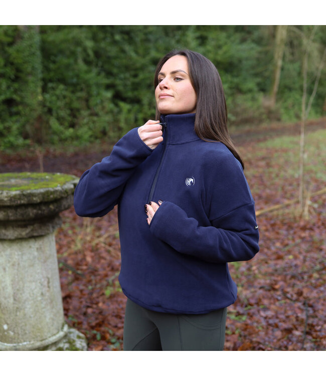 SANDSTORM LUXE HALF ZIP FLEECE - Navy