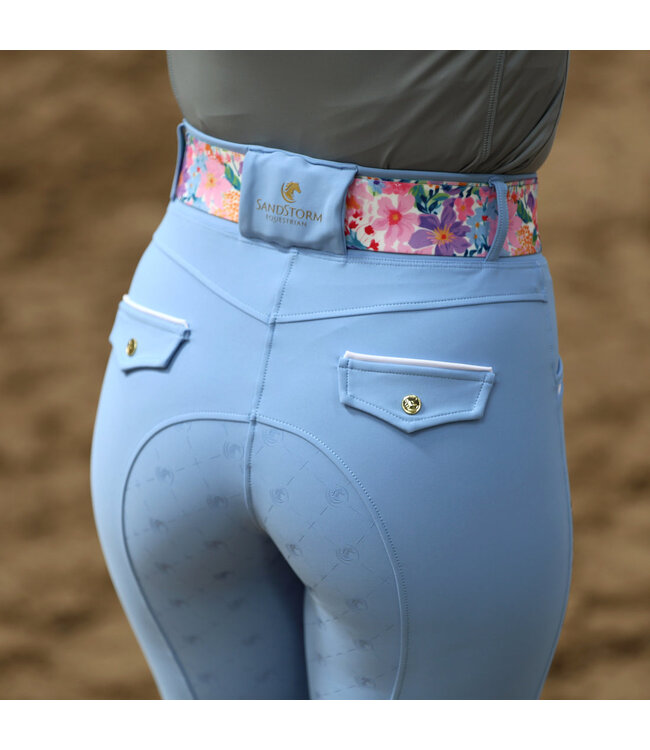 SANDSTORM LUXE PERFORMANCE HYBRID LEGGINGS - Endless Sky Blue