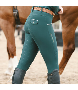 Sandstorm Equestrian SANDSTORM LUXE PERFORMANCE HYBRID LEGGINGS - Emerald Green