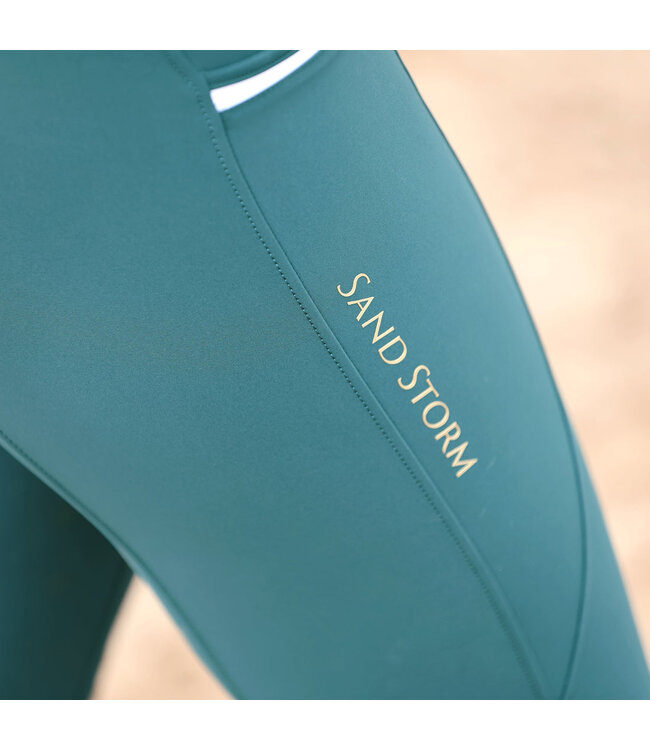 SANDSTORM LUXE PERFORMANCE HYBRID LEGGINGS - Emerald Green