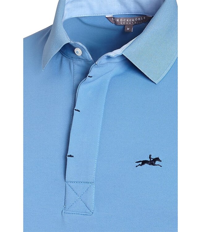 SCHOCKEMOHLE ''MARVIN'' MENS SS POLO - Cloud Blue