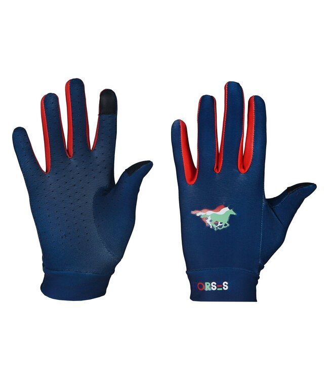 RED HORSE KIDS GLOVES - Blue/Red