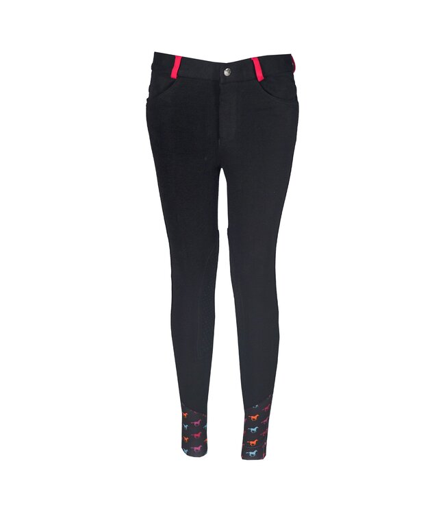 HORKA 'TIKI' JUNIOR SLIM FIT RIDING BREECHES - Black