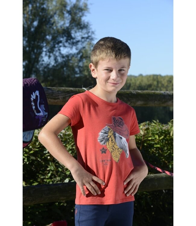 EQUIKIDS "COWBOY" T-SHIRT - Red