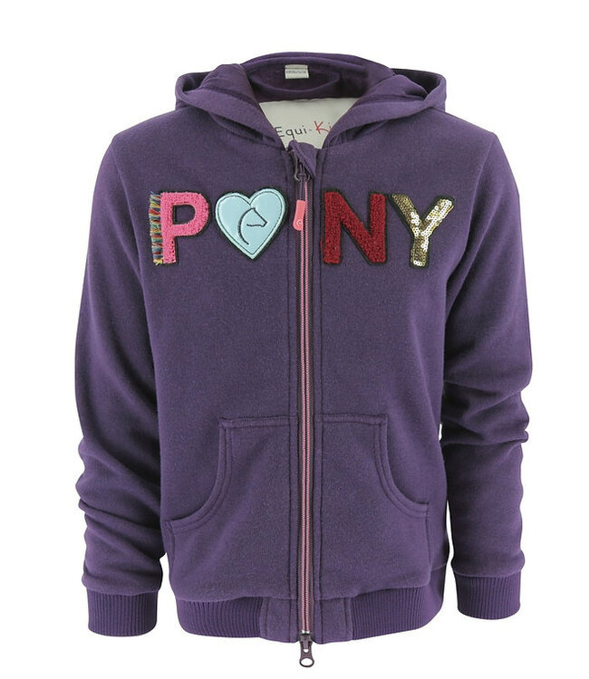 EQUIKIDS "OLGA" HOODED FLEECE JACKET - Purple
