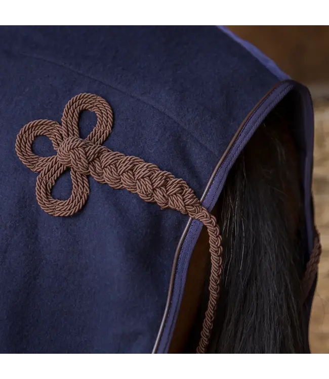 EQUITHÈME "TEDDY" WOOL RUG - Navy