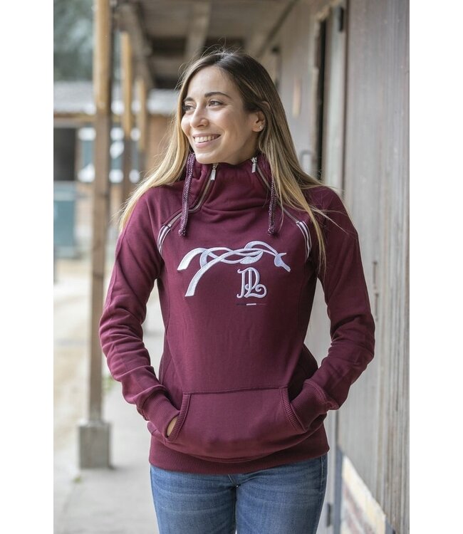 PÉNÉLOPE 'DOUBLE ZIP' HOODIE - Plum