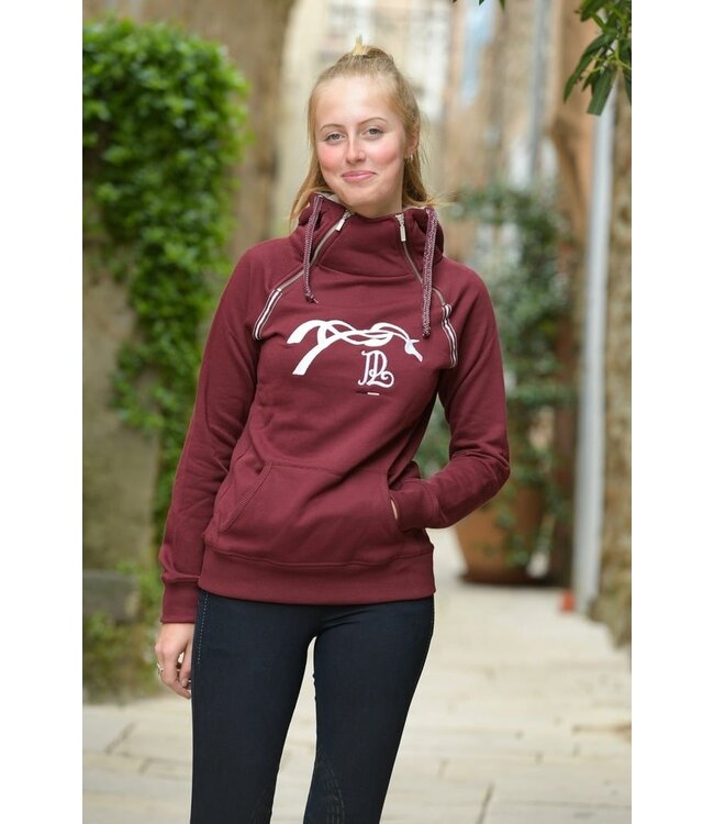 PÉNÉLOPE 'DOUBLE ZIP' HOODIE - Plum