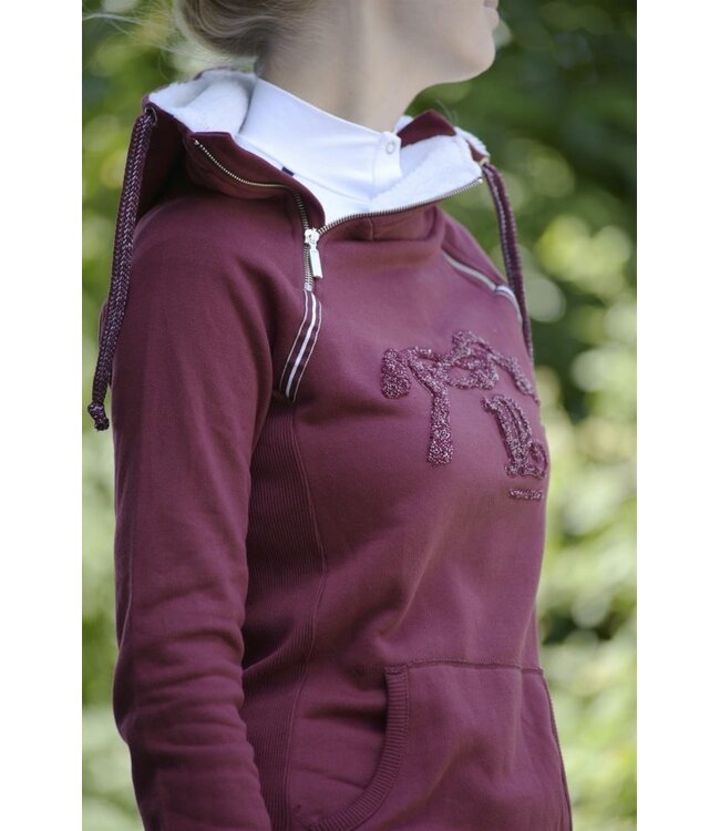 PÉNÉLOPE 'DOUBLE ZIP' HOODIE - Plum