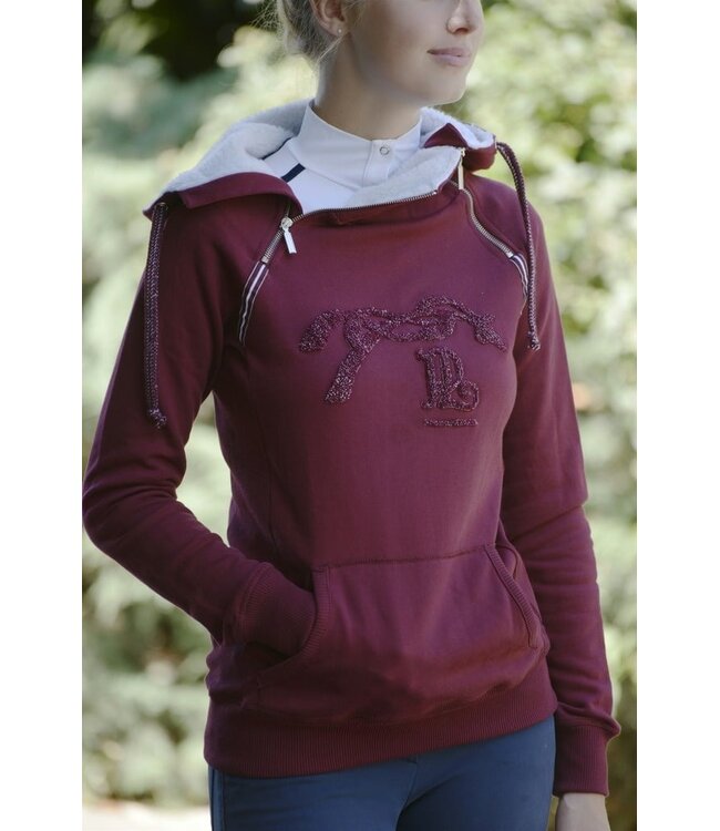 PÉNÉLOPE 'DOUBLE ZIP' HOODIE - Plum
