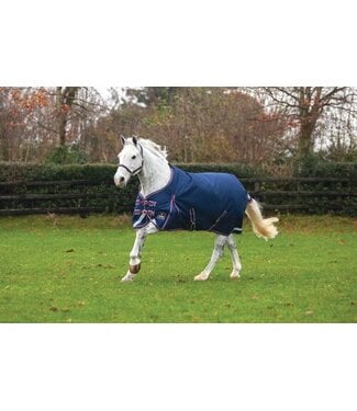 Mackey KEADEEN STANDARD NECK OUTDOOR RUG 250g - Navy/Burgundy