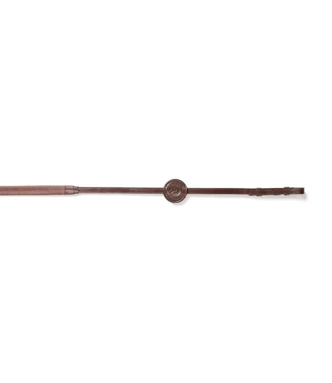 TRUST EQUESTRIAN SAMORIN 1/2INCH RUBBER REINS - Brown