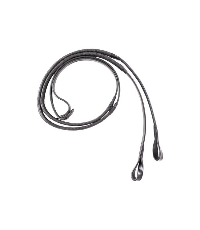 BREEZE UP LOOP REINS FULL GRAIN - Black Grip
