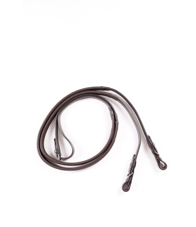 BREEZE UP LOOP REINS FULL GRAIN - Brown Grip