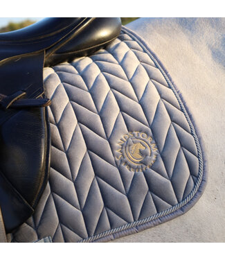Sandstorm Equestrian SANDSTORM VELVET SADDLE PAD GP - Pearl Grey