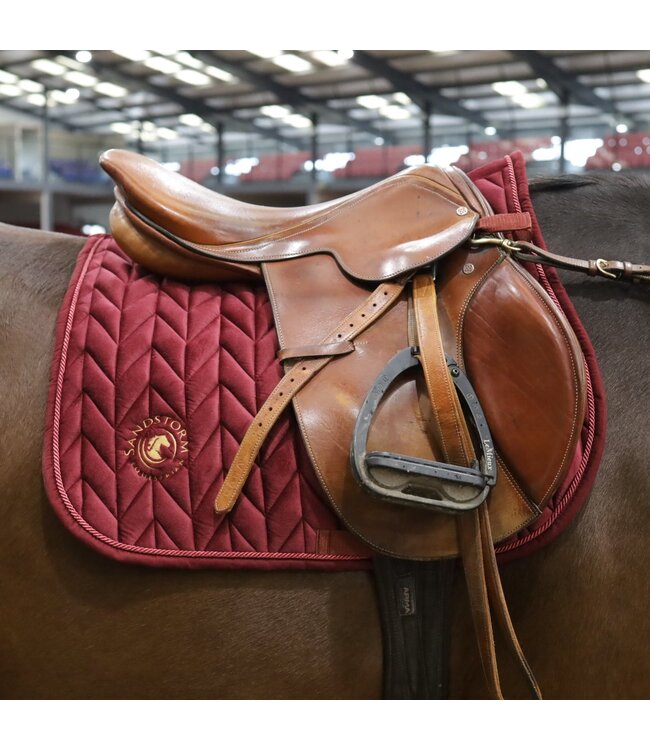 SANDSTORM VELVET SADDLE PAD GP - Ruby
