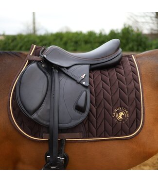 Sandstorm Equestrian SANDSTORM VELVET SADDLE PAD GP - Dark Chocolate