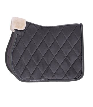 Schockemohle SCHOCKEMOHLE VELVET SADDLEPAD - Slate Grey