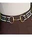 Sandstorm Equestrian SANDSTORM GOLD LOGO SNAFFLE BELT - Brown